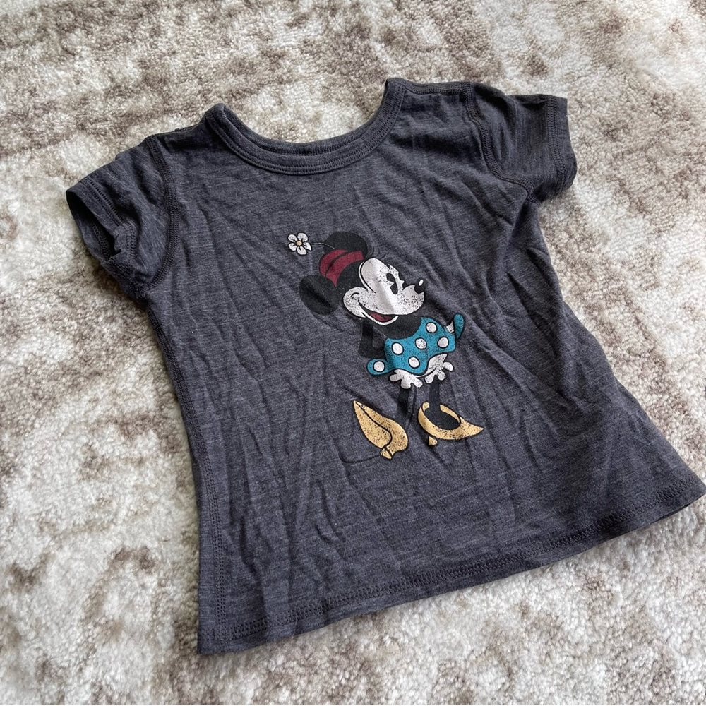 Disney Minnie Mouse Short‎ Sleeve Shirt Sz XXS 2/3 - Picture 4 of 4